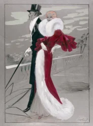 Moda, guarda-roupa de salão por volta de 1930 - G.Hartung