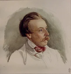 Retrato do pintor Alexander von Kotzebue 1815-1889, década de 1840