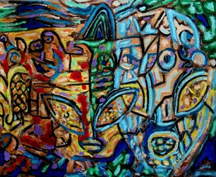 Alienígena Abstrato,2019 (óleo sobre tela)