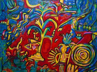 Atlantean Apocalpse, 2021 (óleo sobre tela)