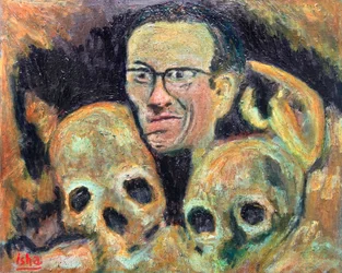 Crumb Skulls (homenagem a R.Crumb), 2019 (óleo sobre tela)