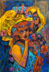 Damsal florido II, 2023 (óleo sobre tela)