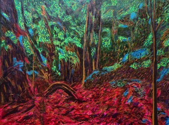 Selva mexicana, 2019 (óleo sobre tela)