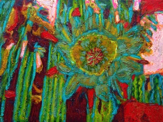 Flor de cato de São Pedro, 2013 (óleo sobre tela)
