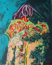Xamã 1, 2019 (óleo sobre tela)