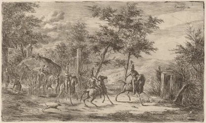 Cavalaria e carroça de feno