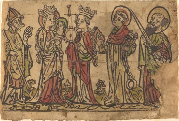 Madonna e criança com quatro santos