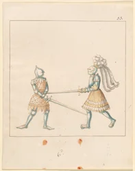 Freydal, O Livro das Justas e Torneio do Imperador Maximiliano I: Combates a Pé (Jousts) (Volume III): Placa 163