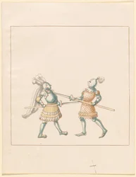 Freydal, O Livro das Justas e Torneio do Imperador Maximiliano I: Combates a Pé (Jousts) (Volume III): Placa 148