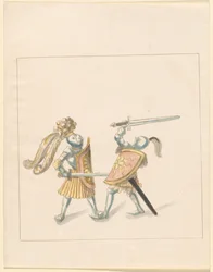 Freydal, O Livro das Justas e Torneio do Imperador Maximiliano I: Combates a Pé (Jousts) (Volume III): Placa 161