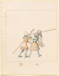 Freydal, O Livro das Justas e Torneio do Imperador Maximiliano I: Combates a Pé (Jousts) (Volume III): Placa 150