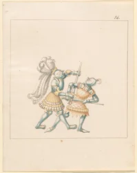 Freydal, O Livro das Justas e Torneio do Imperador Maximiliano I: Combates a Pé (Jousts) (Volume III): Placa 164
