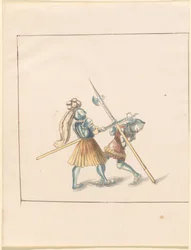 Freydal, O Livro das Justas e Torneio do Imperador Maximiliano I: Combates a Pé (Jousts) (Volume III): Placa 142