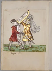 Ilustração do Livro do Torneio do Imperador Maximiliano I, 1512-1515