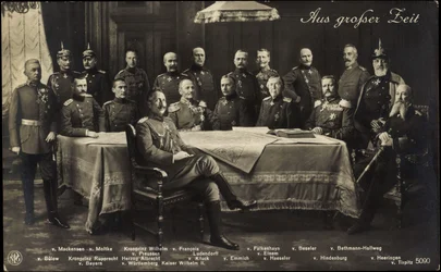 Colagem, Wilhelm 1 e 2, Bülow, Hindenburg e mais