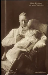 O príncipe herdeiro Friedrich Wilhelm com a filha, Liersch 7518