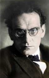 Retrato de Otto Klemperer (1885-1973), maestro alemão.