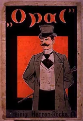 Anúncio para "Opala, Cleans Herren-Rocke" (cor litho)