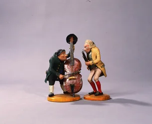 Estatuetas de caricatura de músicos, feitas em Nuremberg, 1836 (cerâmica) (veja também 78087)