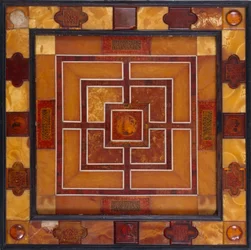 Armário de xadrez, de Koenigsberg, 1611 (banhado a ouro, ébano e marfim)