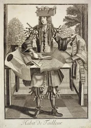 Traje para um alfaiate, pub. por Gerard Valck (16512-1726) c.1690
