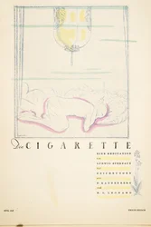 Die Cigarette eine Meditation, de Styl, pub.1922 (gravura em pochoir)
