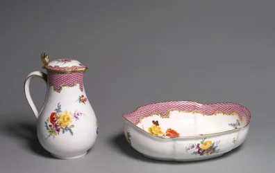 Ewer and Basin, fabricado por Meissen Porcelain Factory, Alemanha, c.1765