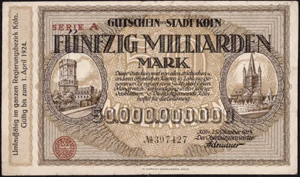 Nota de cinquenta bilhões de marcos, 1923