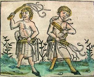 Flagelantes, publicado no Nuremberg Chronicle, 1493