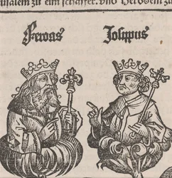 Fragmento de ilustração da Crônica de Nuremberg