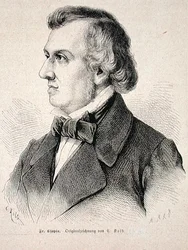 Frederic Chopin (1810-49) 1870 (gravura)