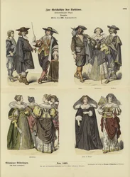 Trajes franceses, meados do século 17