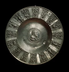 Arte alemã: prato de saxão de lata por volta de 1560. Paris, Museu do Louvre
