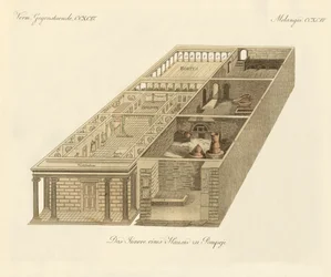 Casa do Panza em Pompeia (gravura a cores)