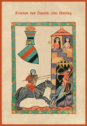 Ilustração de um cancioneiro medieval
