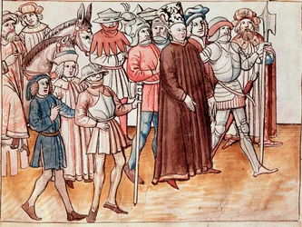 Jan Hus é capturado e condenado à estaca (Miniatura