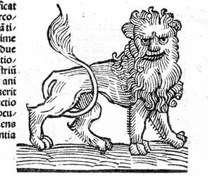 Le Lion - em Tratado por Johannes Angeli De Magnisconnectionibue annorum revolutionibus ac eorum pefectionibus. Augsburg, Erhard Ratdolt