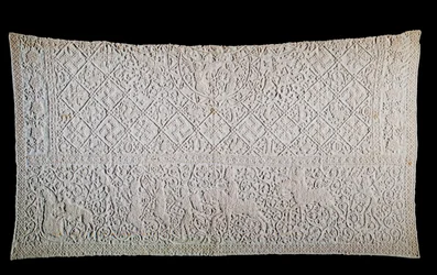 Capa de púlpito (bordado de linho em linho tecido simples)