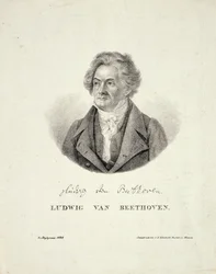 Ludwig van Beethoven (1770-1827) gravado por CF Klinkicht