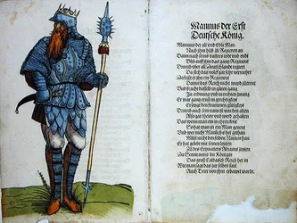 Mannus, o Primeiro Rei Alemão, de "A Origem dos Doze Antigos Reis e Príncipes da Nação Alemã".