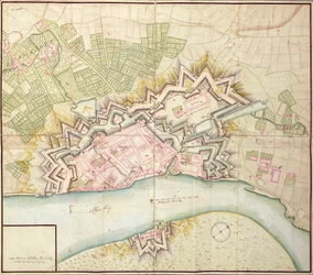 Mapa de Dusseldorf, 1736
