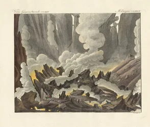 Monte Etna da Sicília (gravura a cores)