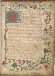 Sra. Sloane 2560, f.1 dos Tratados de Alquimia, finais do século XV (vellum)