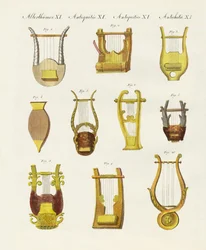Instrumentos musicais dos antigos - liras e zithers