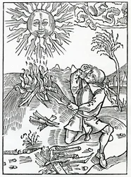 Entre eles, que folksshly speke agaynst as obras de Deus, ilustração de tradução inglesa de Alexander Barclay de &39;The Ship of Fools&39;, de uma edição publicada em 1874