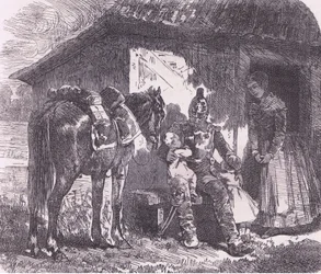 Off to war, Cassell History of the War between France and Germany publicado por Cassell and Company Limited, c.1890 (litho)