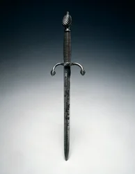 Adaga de aparar, c.1600 (aço com cabo de arame)