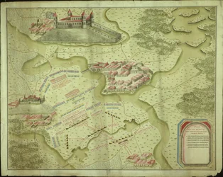 Planta da Batalha de Mollwitz em 10 de abril de 1741