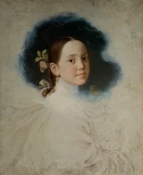Estudo de retrato de uma jovem senhora