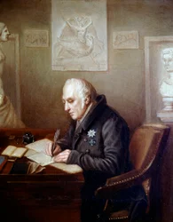 Retrato de Alexander Von Humboldt no seu escritório